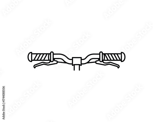 Bicycle Handlebar with Grips and Brake Levers