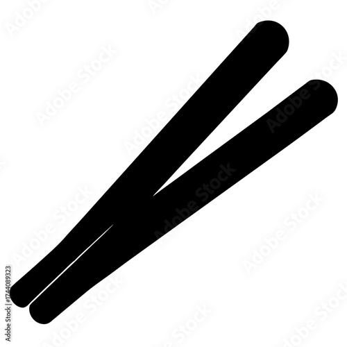 Vector art of a pair of chopsticks, essential utensils for enjoying asian cuisine, representing culture and culinary traditions
