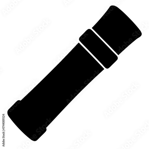 Vector art of silhouette of a goose call, a hunting tool used to attract geese by mimicking their sounds, vector illustration