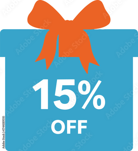 Fifteen percent off gift box sale discount promotion offer now