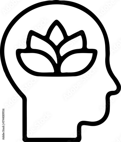 mindfulness meditation sign icon vector