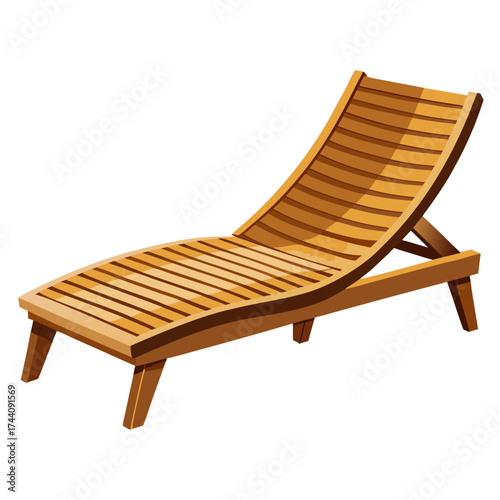 deck chair isolated on white