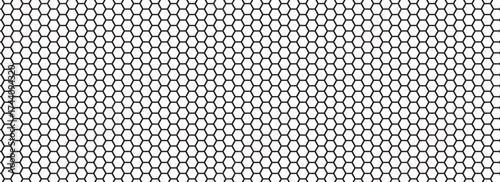 Honeycomb pattern with hexagon mesh. Texture bee comb grid. Flat vector illustration isolated on white background.