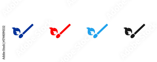 match/lighter icon with color variations