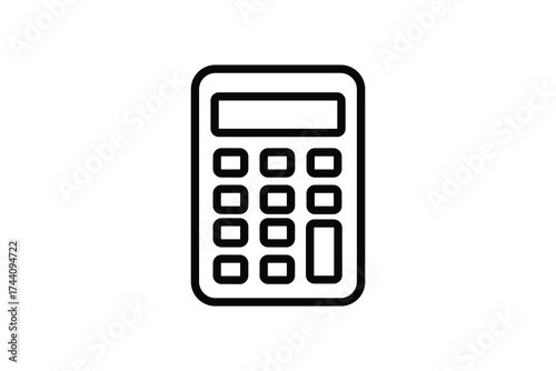 Calculator math device icon