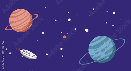 Space, saturn, planet