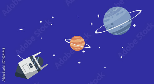 Space, moon, planet