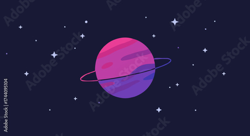 Space, cartoon, vector