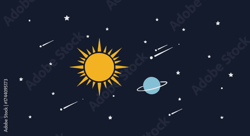 Space, sun, moon