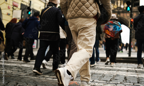 Pedestrians Crossing Road