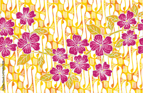 Batik Indonesian: is a technique of wax-resist dyeing applied to whole cloth, or cloth made using this technique originated from Indonesia.
