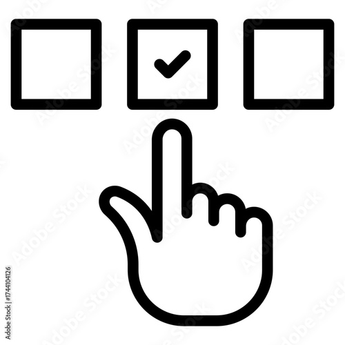 Multiple choise icon in vector illustration