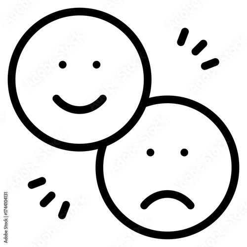 Emotional feedback icon in vector illustration
