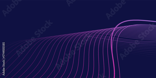 abstract glowing line background. abstract dark blue background.