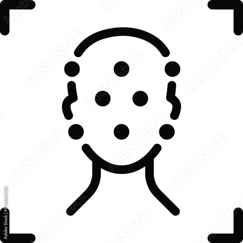 Biometric face mapping icon