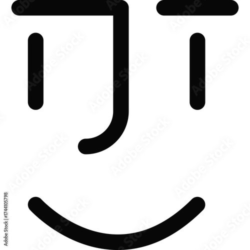 Smile face recognition icon