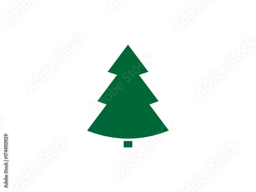 Christmas Tree Icon – Festive Holiday Symbol for Winter and New Year Designs