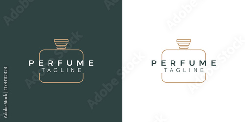 Perfume Logo with Luxury Creative Concept Idea Vector Design