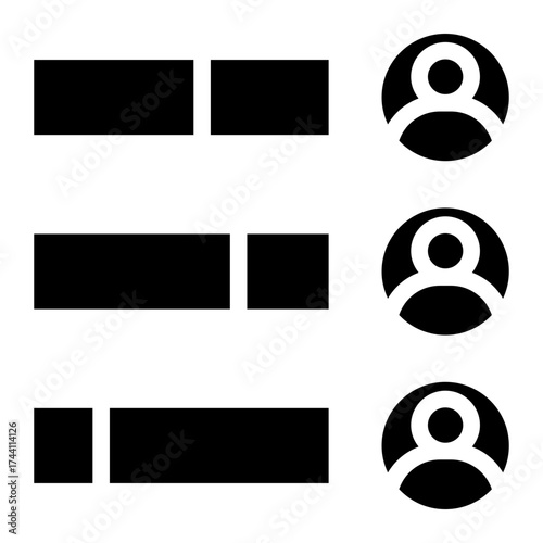 Poll survey icon glyph style vector illustration