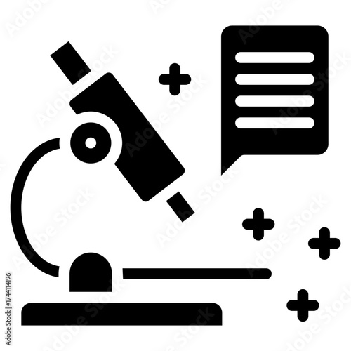 Research icon glyph style vector illustration