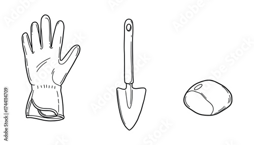 Gardening Tools And Rock