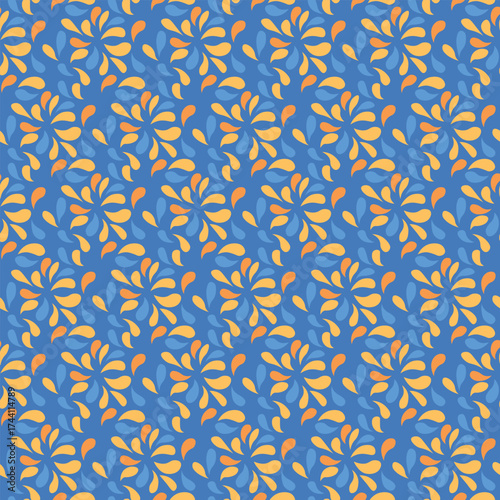 Seamless leaf pattern. Tropical leves wallpaper. Endless background. Vector hand drawn design for fabric, textile, wallpaper, poster, cover, invitation. Trendy print. Ornament with twigs.