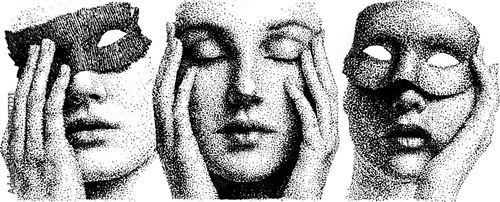 Evolving faces in dotwork stipple art: creative design for cards and posters