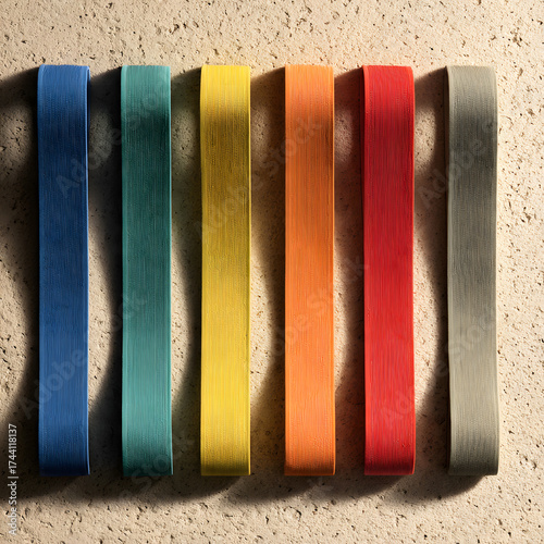 Colorful Resistance Bands for Home Workout