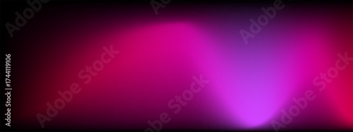 A pink and purple gradient background with a black and blue neon light leak for a soft abstract texture or digital banner..