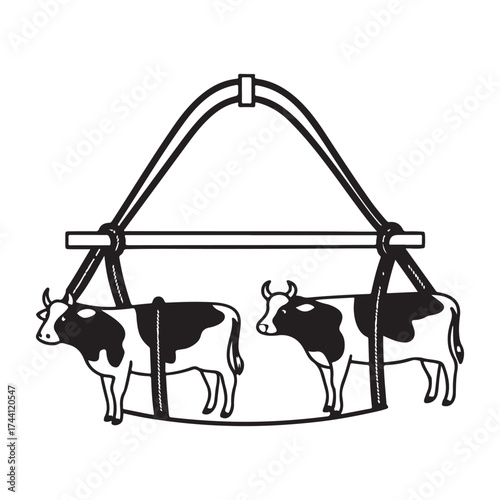 Dairy Farm animal vector