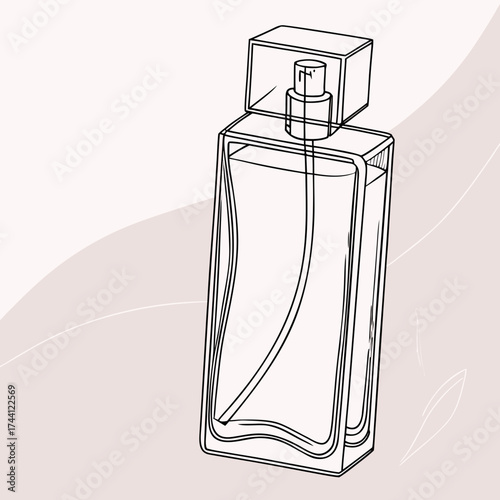 Perfume bottle with a minimalist design
