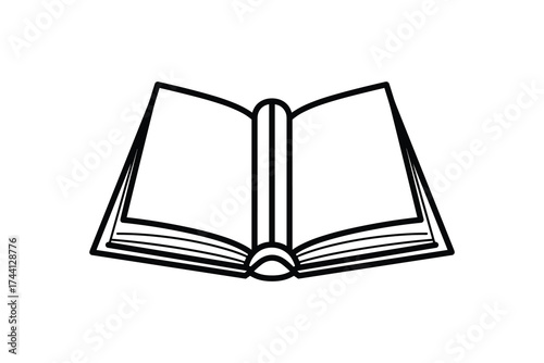 Open book outline icon