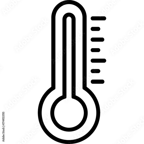 Thermometer scientific outline icon vector