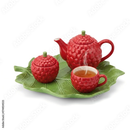 raspberry-shaped tea set