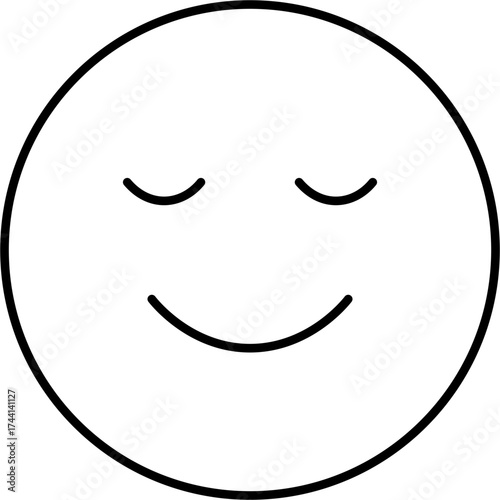 Vector art of smiling face icon