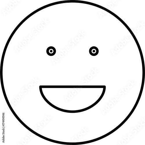 Vector art of happy face drawing
