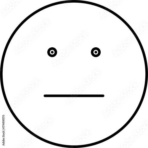 Vector art of neutral face drawing
