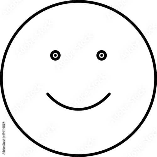 Vector art of happy face drawing