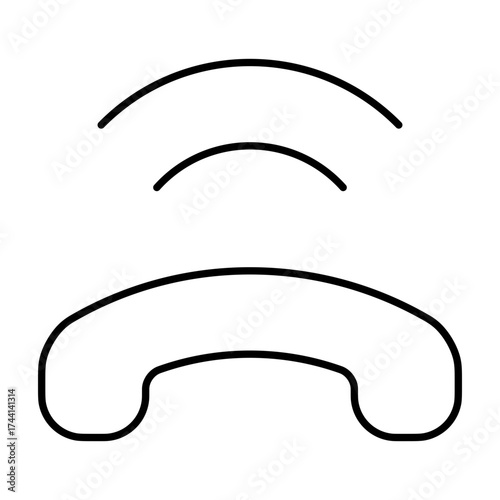 Vector art of telephone receiver hang up