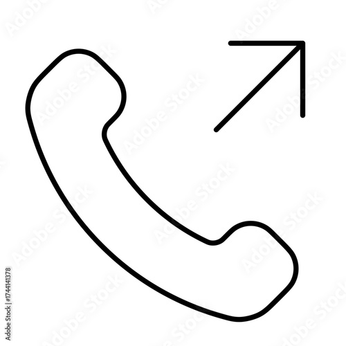 Vector art of outgoing call icon