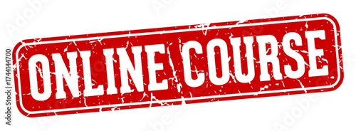 online course rectangular sign. online course stamp