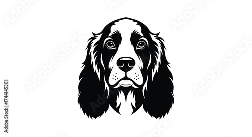 Cocker Spaniel Dog Head Silhouette canine animal