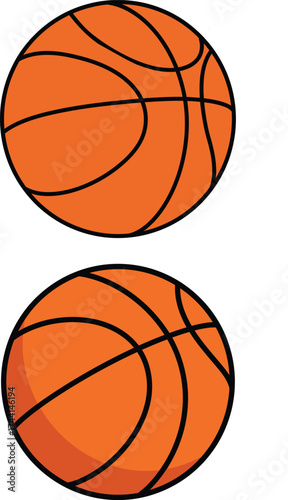Basketball sport hoops Element Collection vector and illustration white color background