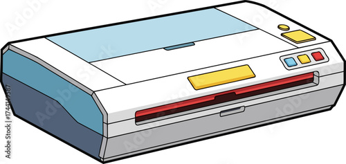 analog to digital the essential desktop device for converting memories and documents, isolated on transparent background