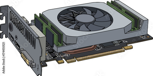 digital canvas architect the engine behind highfidelity visual computing, isolated on transparent background