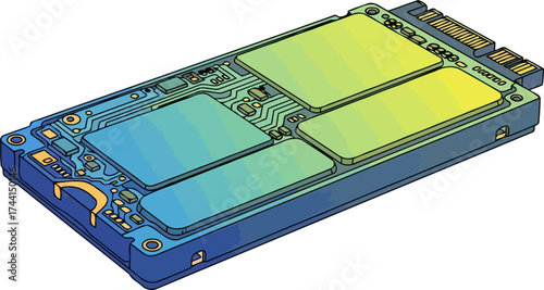 digital core ignition unlocking blazingfast performance and efficient data flow, isolated on transparent background