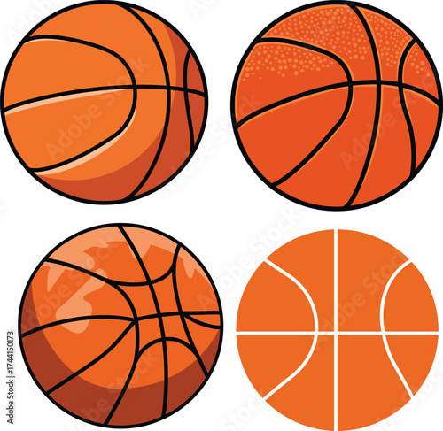 Basketball sport hoops Element Collection vector and illustration white color background

