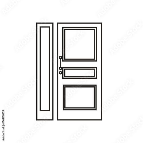 vector illustration of door