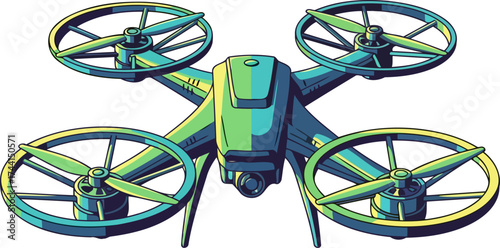 futuristic flying camera mastering aerial photography and cuttingedge surveillance, isolated on transparent background