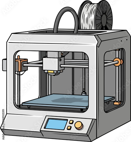 future forged crafting digital dreams into physical objects with advanced printing technology, isolated on transparent background